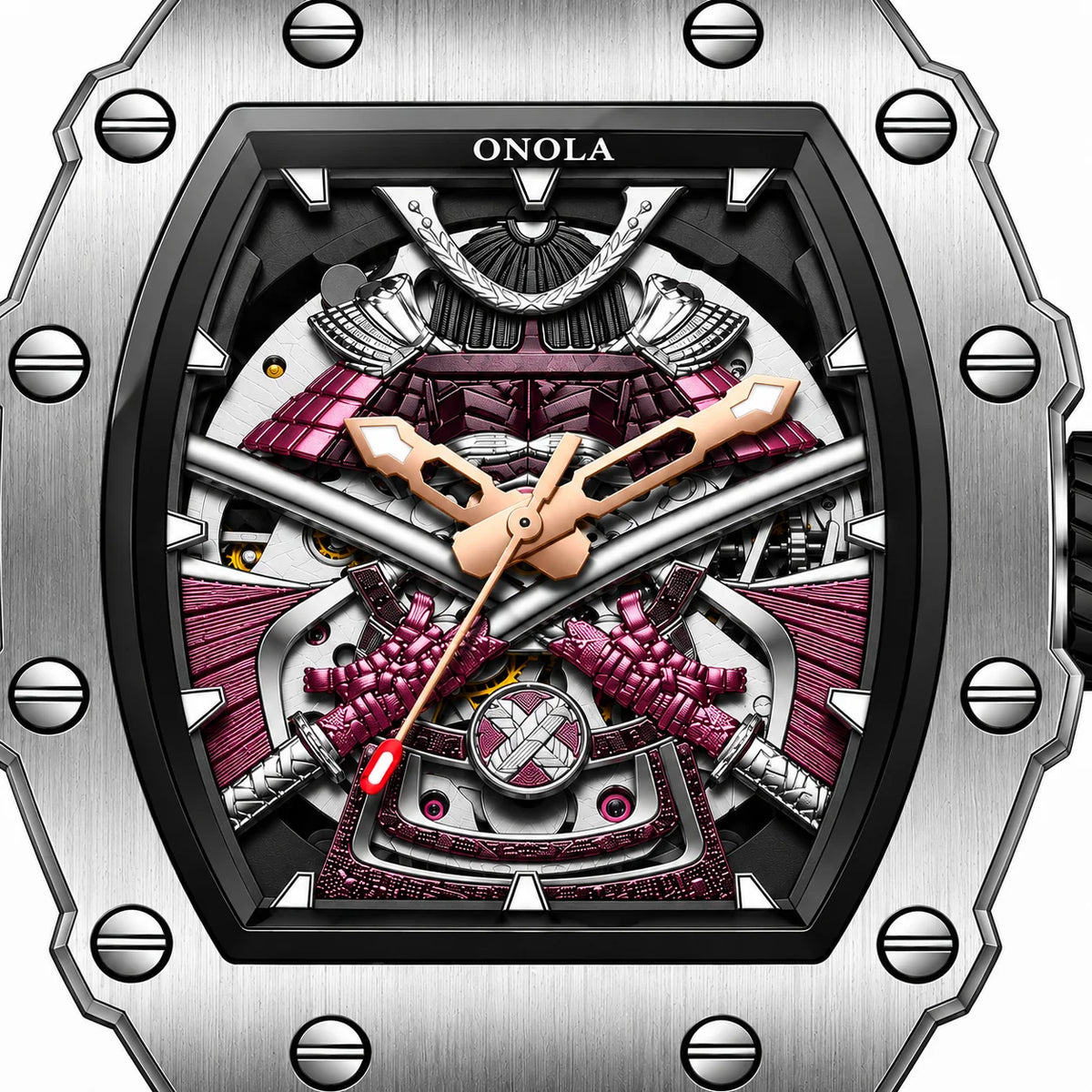 Hudson Mercury Kurojin A990 skeleton dial with samurai-inspired details