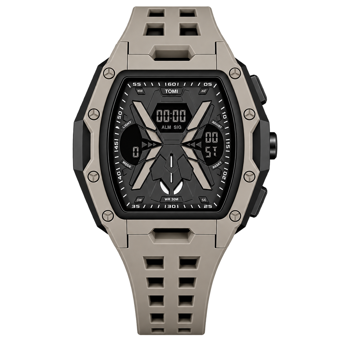tomi-t219-digital-watch-taupe-front.webp